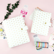 Jamie Notes Polka Foil Gold Binder Notebook