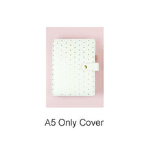 Load image into Gallery viewer, Jamie Notes Polka Foil Gold Binder Notebook
