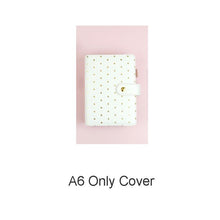Load image into Gallery viewer, Jamie Notes Polka Foil Gold Binder Notebook