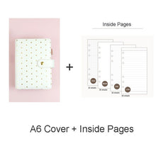 Load image into Gallery viewer, Jamie Notes Polka Foil Gold Binder Notebook